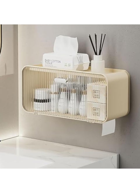 Toilet Shelf Storage Cabinet, Screwless Assembly Toilet Organizer Back, Bathroom Kitchen Storage Cabinet, Toilet Rack Space Saving Design, Wall Mounted