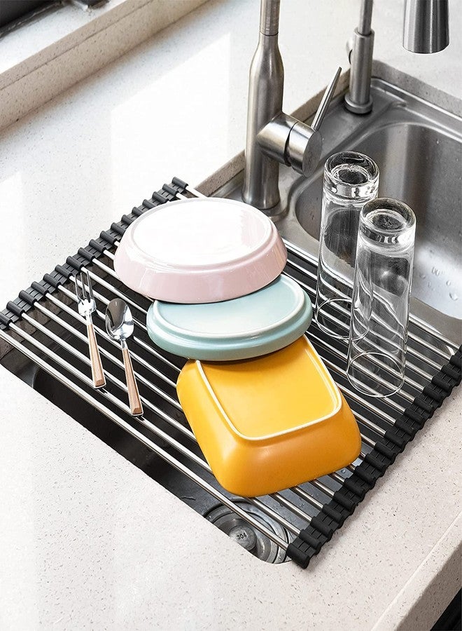 Bletilla Vegetable Wash Utensils Drain Rack Dish Drying Rack, Foldable Over Sink Drainer for Utensils, Fruits & Vegetables(Multicolor, 20 Pipes, 46.5 x 46 CM) - Image 5
