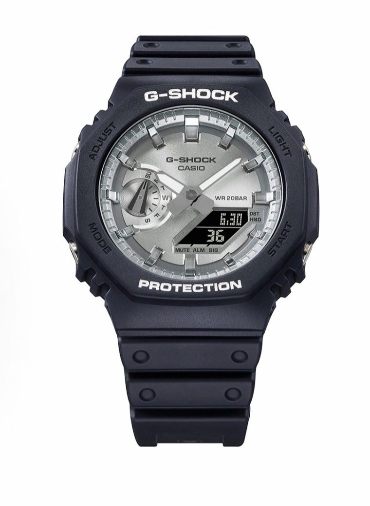 CASIO 2100 series - 200-meter water resistance - quartz movement - plastic strap - Japanese and Korean watches - men's watch - silver dial - Image 1
