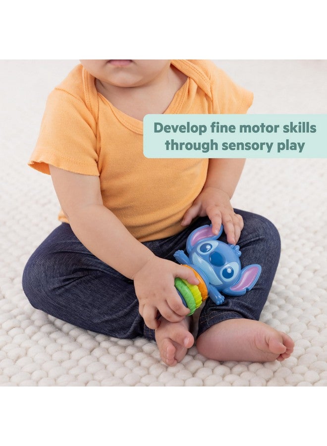 Bright Starts لعبة فidget توست-أ-ستيتش من ديزني بيبي ستيتش من برايت ستارتس مع حلقات ذات ملمس وخرز رنين، لعبة مناسبة للأطفال حديثي الولادة وما فوق - Image 3