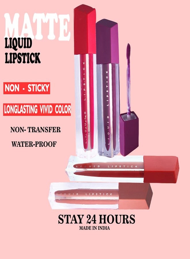 Bigwig Matte Liquid Lipstick - Enriched with Vitamin -E, Smudge-Proof & Transfer-Proof, Long-Lasting liquid lipstick (pack of 1) stay 24 Hours (6ml) (shade-25) - Image 2