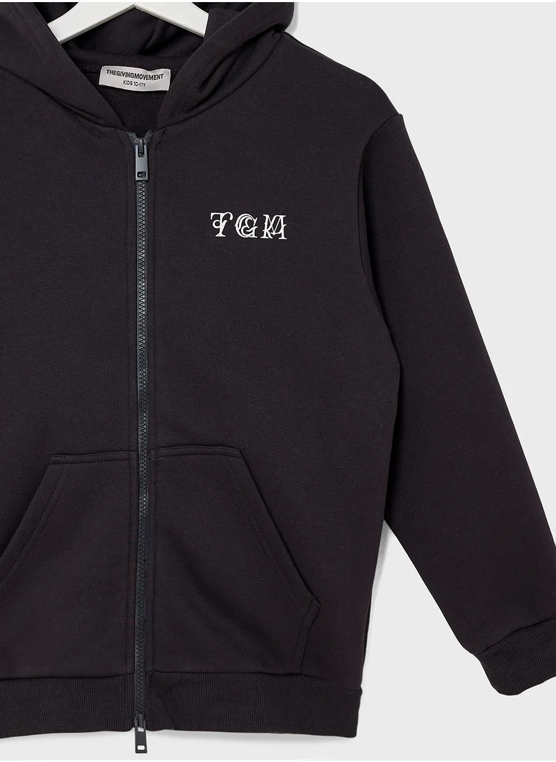 The Giving Movement Kids Logo Printed Hoodie