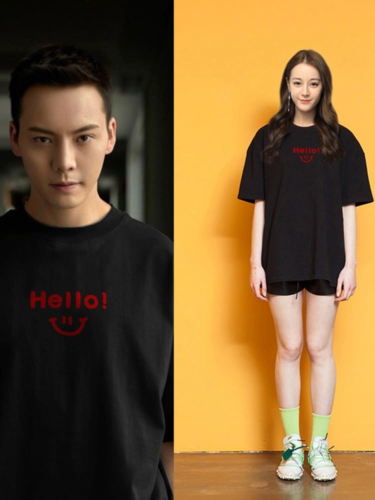 Fashion Brand Short-Sleeved T-Shirt Men'S And Women'S National Fashion Summer Round Neck Loose Half-Sleeved Casual Couple'S T-Shirt - Image 1