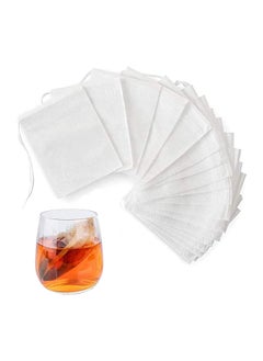Generic Cotton Disposable Empty Black Tea Filter Bags With Drawstring Seal For Loose Leaf Tea (3.54 X 2.7In) - 200 Pieces 