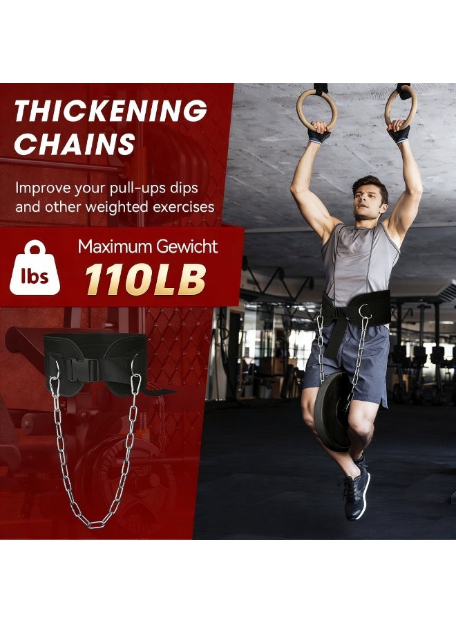 YelaJoy Dip Belt for Weightlifting,  Adjustable Chain, 110 LBS Capacity,  Weight Belt with Chain for Pullup, Weight Lifting Belt,Lifting Belt,Powerlifting Gym Belt for Pull Up, Squats, Powerlifting and Deadlift,Dip Belt, Waist Adjustable,Deadlifts & Added Weight Training  for Men & Women - Image 4