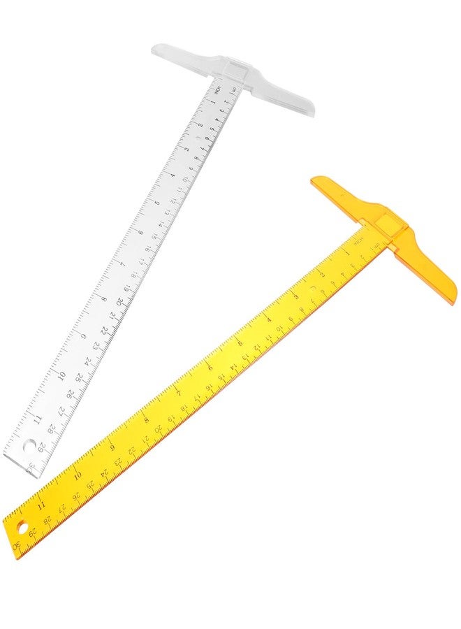 Z Shape Ruler DEARMAMY DEARMAMY 2 Pcs Transparent T Shape Rulers Double Side ...