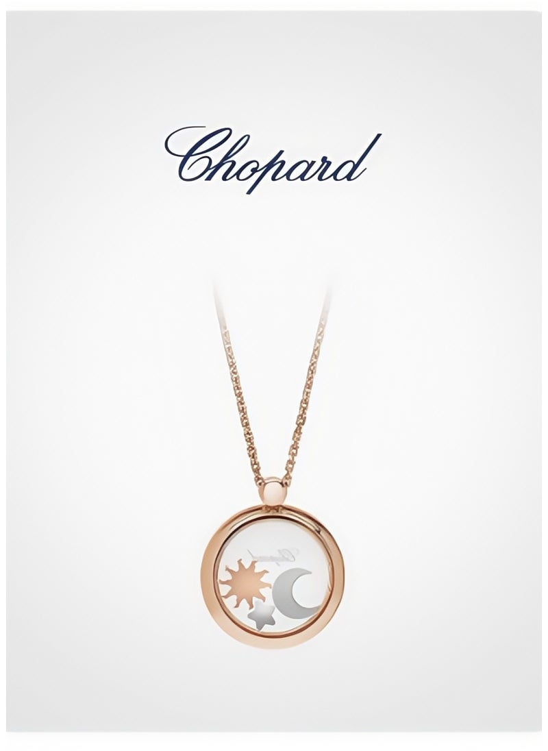 Chopard Chopard 18K Gold Sun, Moon and Star Happy Diamond Necklace Pendant Gift  - Image 2