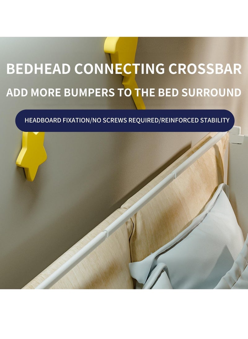 Bed Guardrail Fixed Baby Bed Board Stainless Steel for Toddlers Bed Guard Rails Baby Bed Rail Guard Infants Safety Bed Guardrail, Universal Baby Rail Bed Guardrail - Image 4