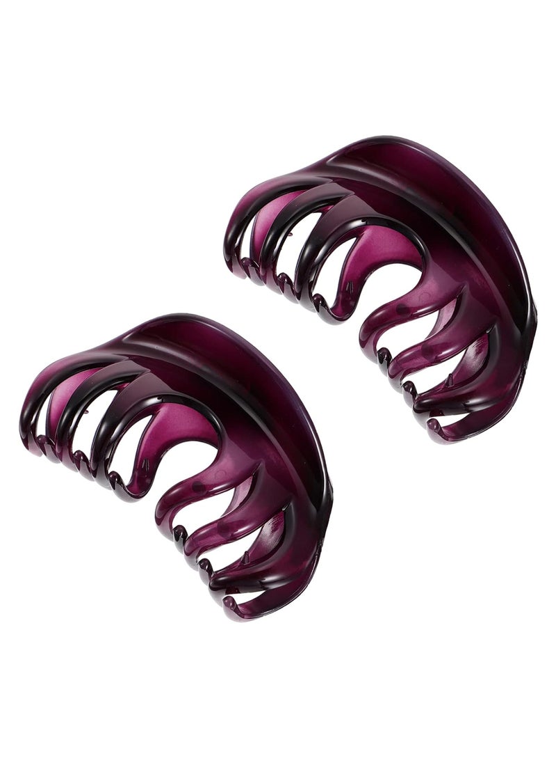 Beaupretty Beaupretty 2pcs Octopus Clip NoSlip Grip Women Hair Claw Clamp Large Hair Claw Clips Delicate Acrylic Hair Jaw Clips Purple 