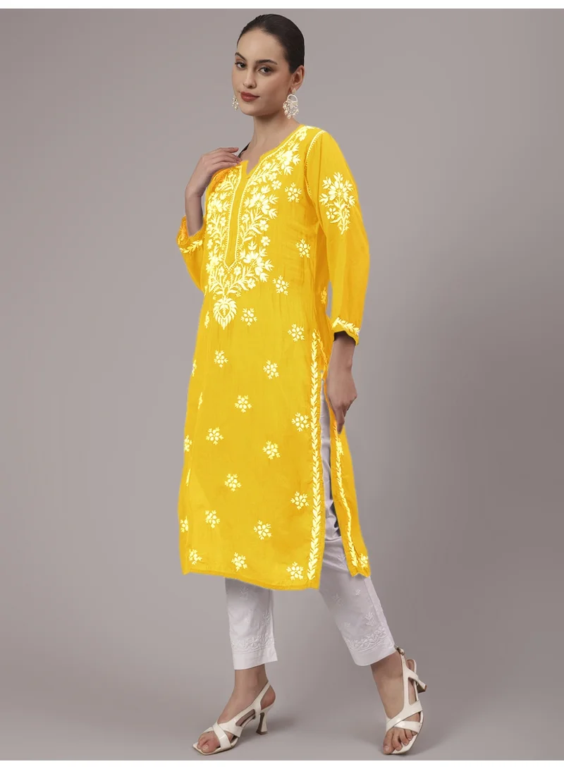 Alaya Hand Embroidered Chikankari Modal Kurta-AL4059