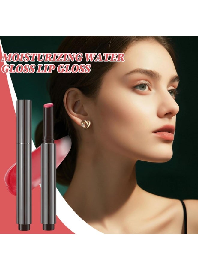 Hydrating Lip Gloss - 1.9g Non-Sticky Hydrating Lipstick - Highly Pigmented Non-Sticky Long Lasting Lip Gloss,for Women Lady Teen Girl Birthday Party Daily Stage Performance Photo Beach - Image 2