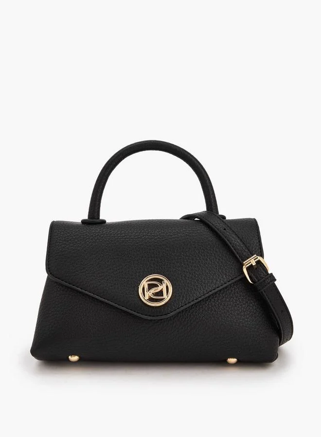 بابريكا Textured Satchel Bag With Detachable Strap