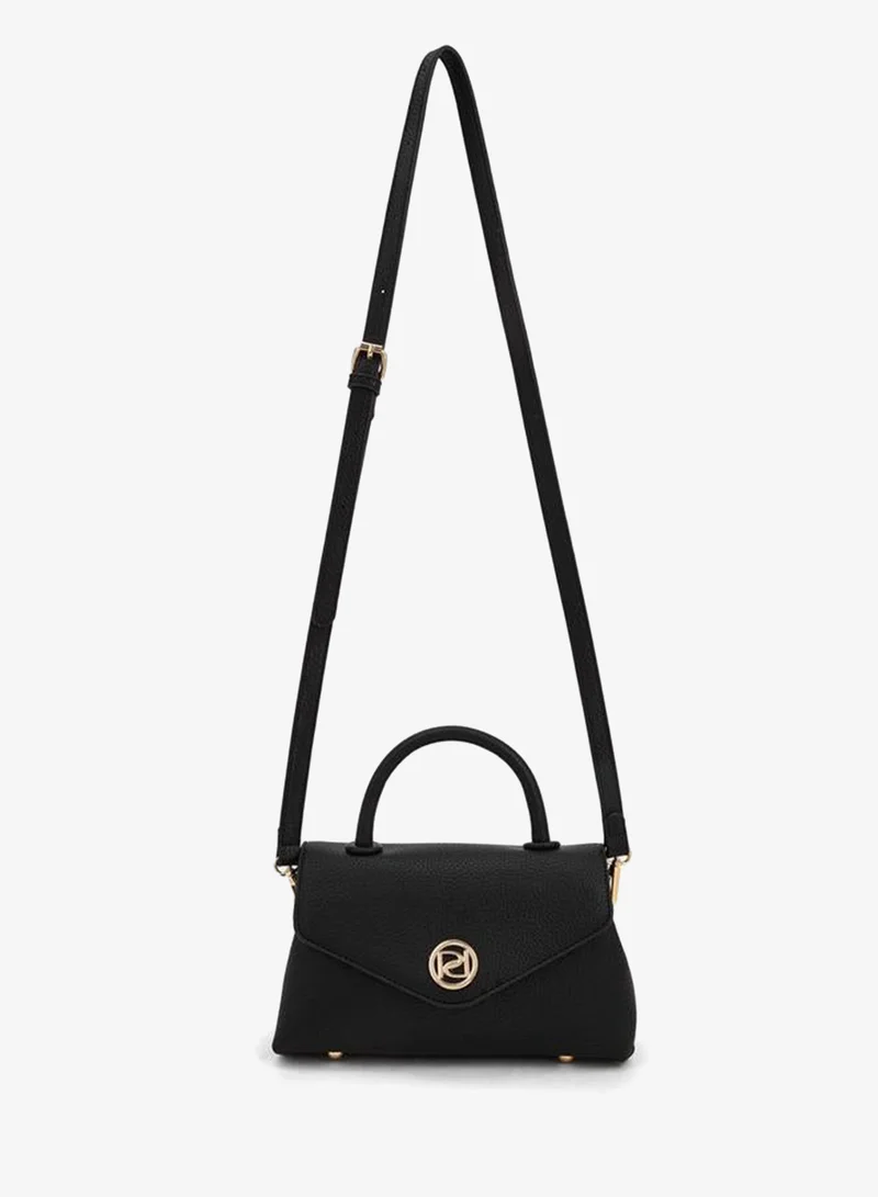 بابريكا Textured Satchel Bag With Detachable Strap