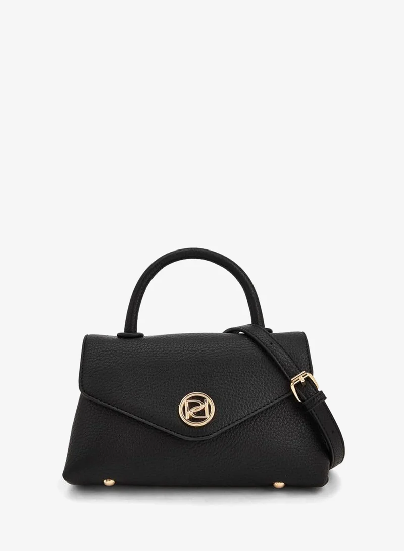 بابريكا Textured Satchel Bag With Detachable Strap