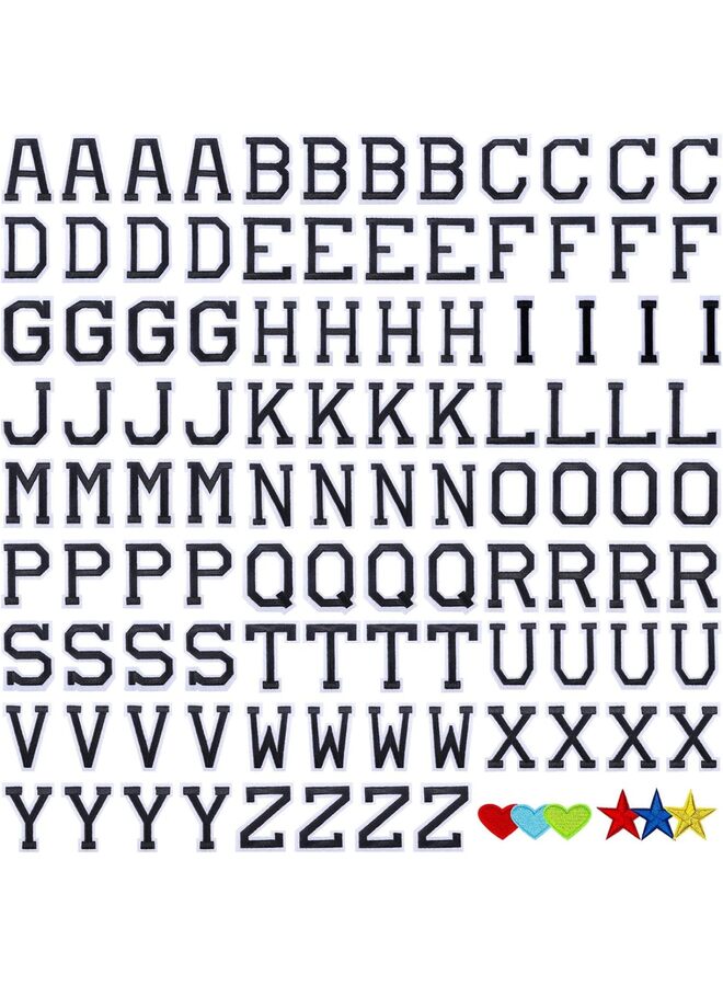 110 Pcs Iron on Letters, Alphabet Patches, Decorate Repair Letter Patches for Clothing Shirts Jackets Hats Jeans Shoes Bags - Image 1