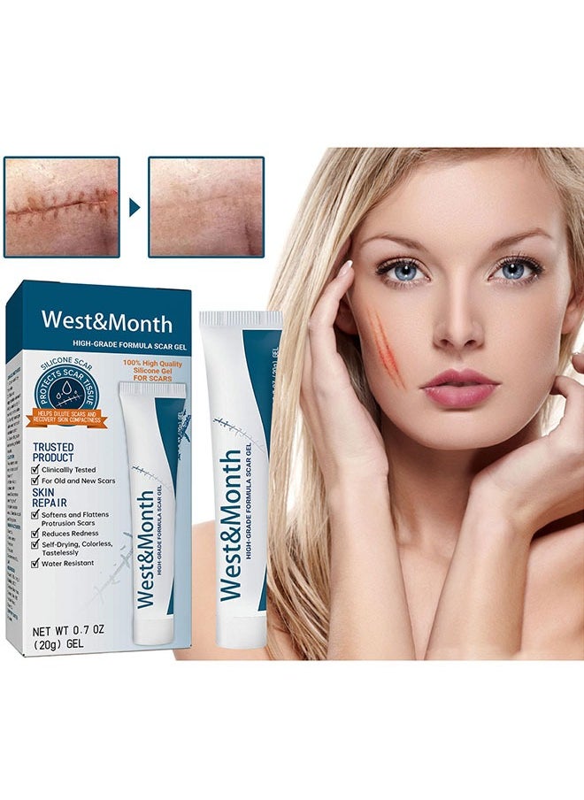 West&Month High-Grade Formula Scar Gel, Fade Scar Gel, Smooth Skin Care Gel,Scar Repair For Scar Pregnancy Surgery, 20g  - Image 1