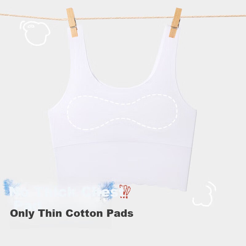 JD Jing Zao Jiusuiban Girls' Training Bra for Puberty, Thin Modal Camisole for 8-10 Year Old Girls, Mid-Length Invisible Vest - Image 3
