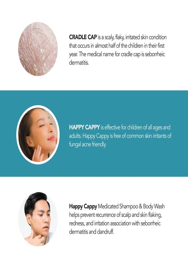 Happy Cappy Dr. Eddie’s Medicated Shampoo and Body Wash- Baby Dandruff Shampoo, Helps Cradle Cap and Seborrheic Dermatitis, Reduces Redness, Dermatologist Tested, Fragrance-Free- 8 Fl Oz (Pack of 3) - Image 4