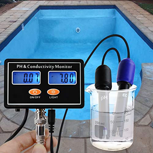DANOPLUS pH/EC Conductivity Meter with ATC Water Quality Tester 0.0-14.0pH / 0~19.99ms/cm Aquarium, Hydroponics Tool - Image 2