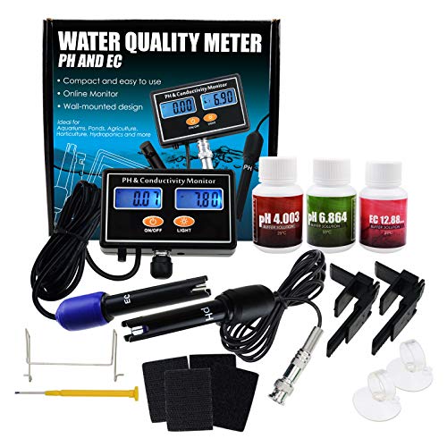 DANOPLUS pH/EC Conductivity Meter with ATC Water Quality Tester 0.0-14.0pH / 0~19.99ms/cm Aquarium, Hydroponics Tool - Image 4