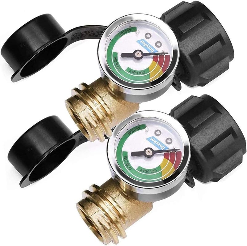 DOZYANT Propane Tank Gauge Level Indicator Leak Detector Gas Pressure Meter - Type 1 Connection - Image 1