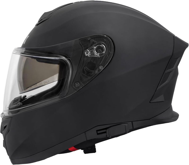 Zorax Hunter Double Visor Full Face Motorcycle Helmet - Matt Black - Image 3