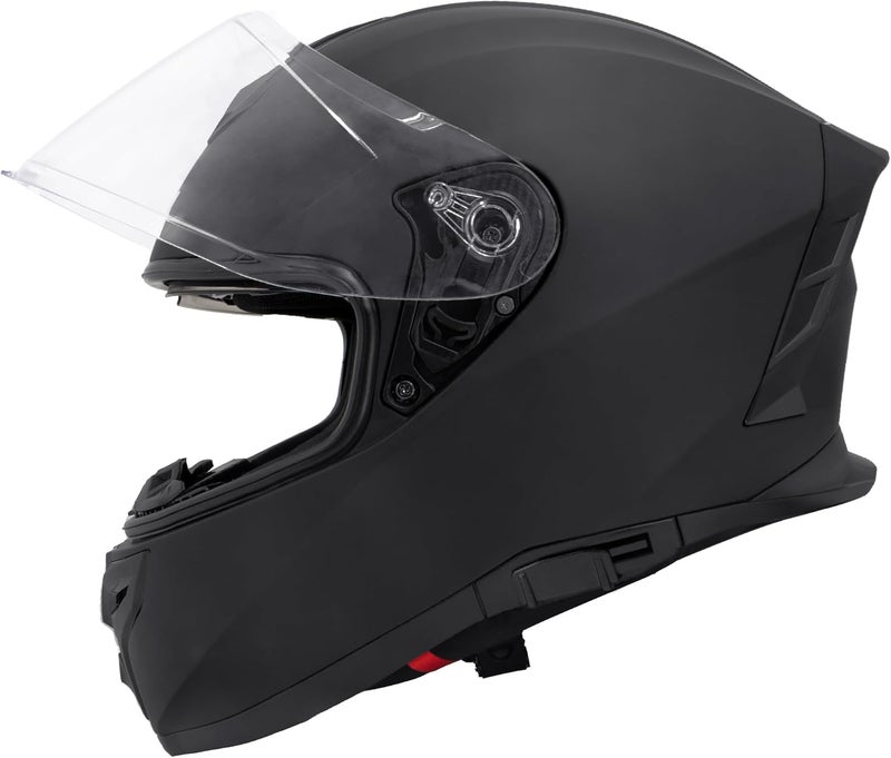 Zorax Hunter Double Visor Full Face Motorcycle Helmet - Matt Black - Image 5
