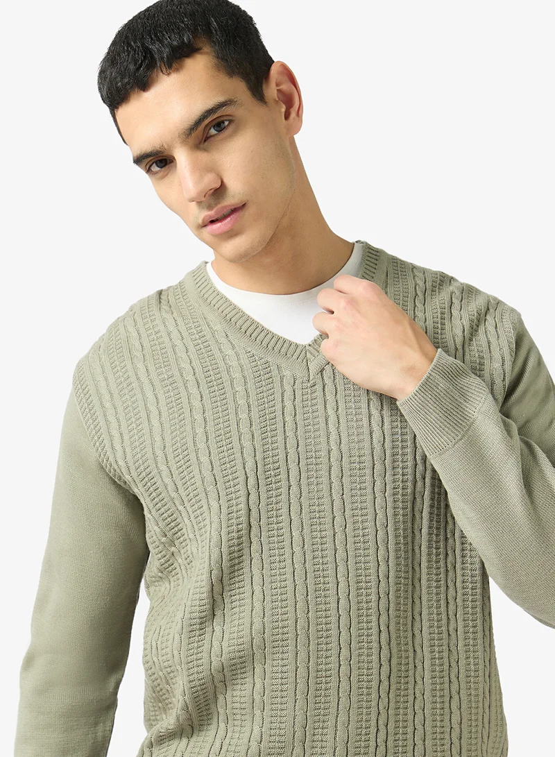 Robert Wood  Casual V Neck Pullover Sweater for Men | Best Price UAE