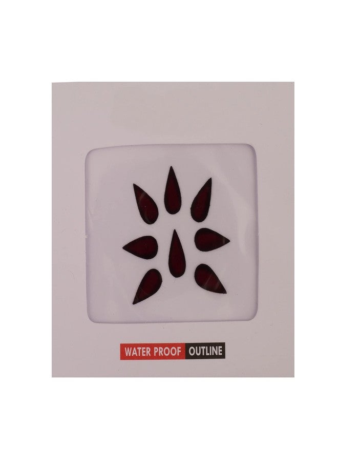 VAMA Fashions 12mm Tear Drop Premium Velvet Tilak Shape Forehead Sticker Sketch Dark Maroon Kumkum Sindoor Bindi for Women & Girls - Image 5