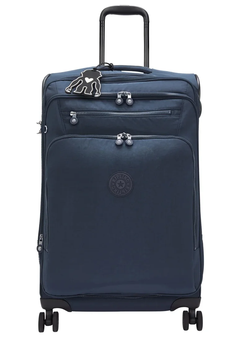 kipling New Youri Spin M Medium Expandable 4 Wheeled Unisex Luggage Trolley - Blue Bleu 2