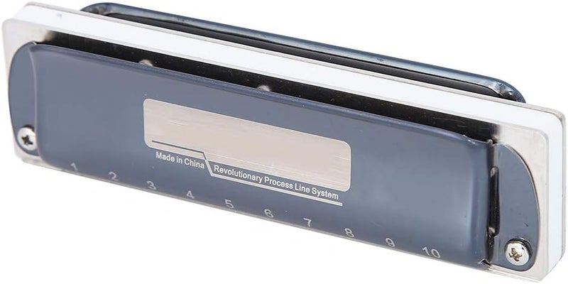KS - 10BH 10 - Hole Harmonica, Blues F Key Harp Wind Musical Instrument for Beginners, Marking Design with Stainless Steel Cover, ABS Resin Body, Phosphor Bronze Tone Spring, (White) - Image 3