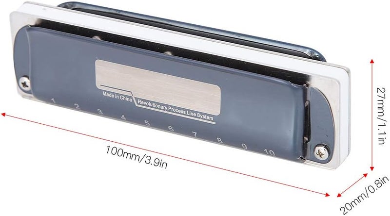 KS - 10BH 10 - Hole Harmonica, Blues F Key Harp Wind Musical Instrument for Beginners, Marking Design with Stainless Steel Cover, ABS Resin Body, Phosphor Bronze Tone Spring, (White) - Image 4