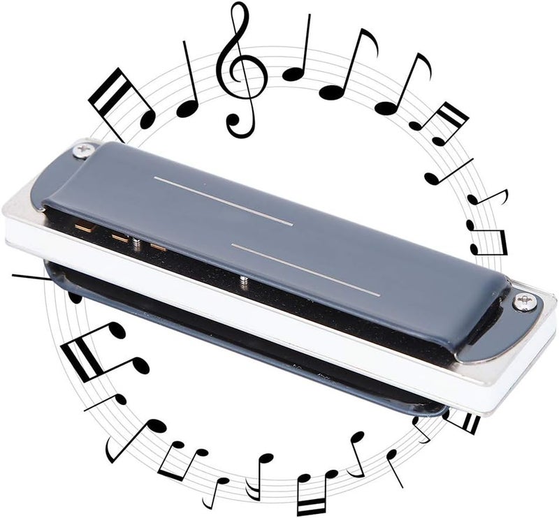KS - 10BH 10 - Hole Harmonica, Blues F Key Harp Wind Musical Instrument for Beginners, Marking Design with Stainless Steel Cover, ABS Resin Body, Phosphor Bronze Tone Spring, (White) - Image 5