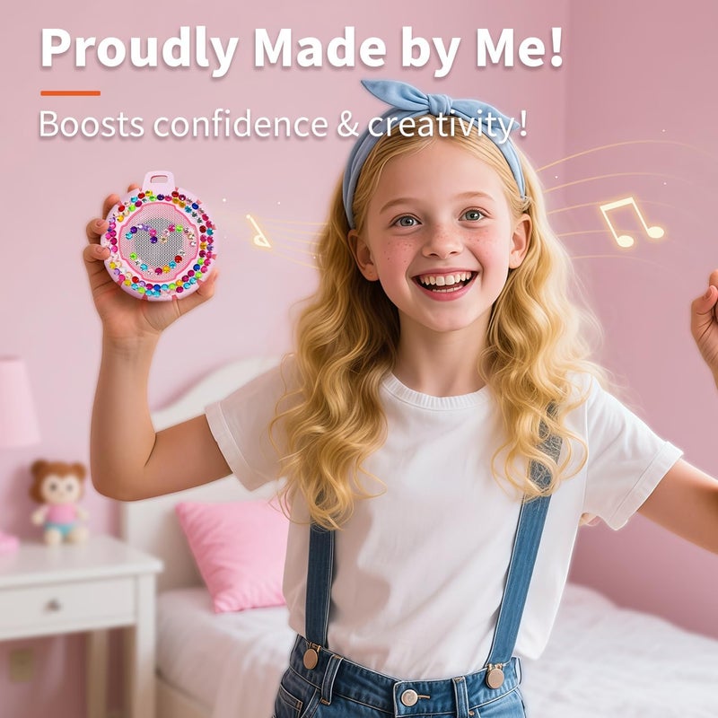 HEYSONG Bluetooth Shower Speaker + DIY Diamond Stickers – Great Gift for Girls - Image 3