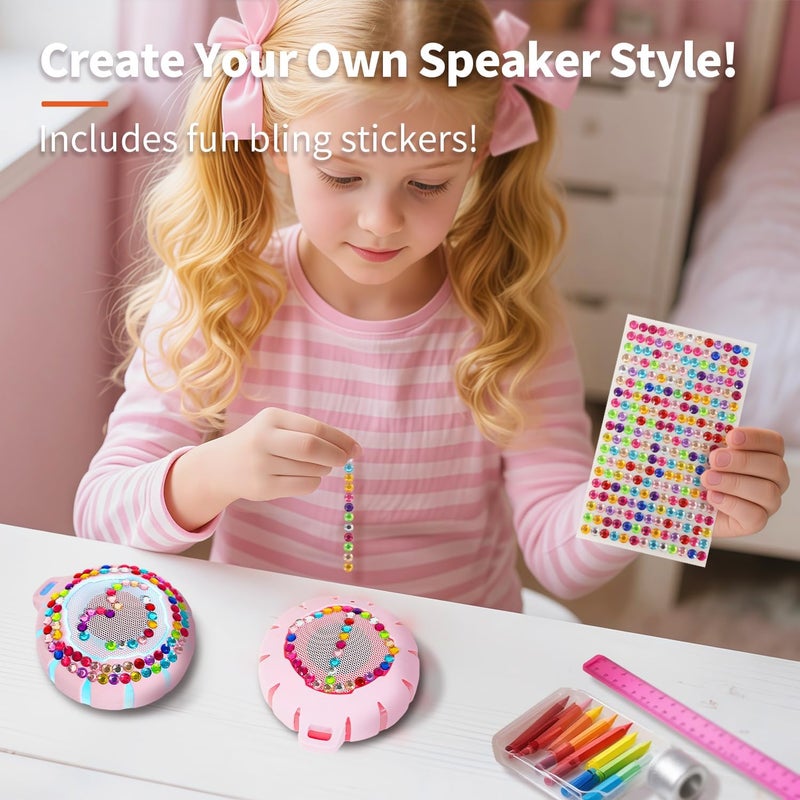 HEYSONG Bluetooth Shower Speaker + DIY Diamond Stickers – Great Gift for Girls - Image 2