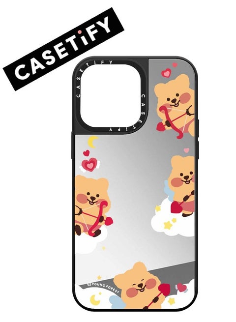 Apple iPhone 15 Pro Max Case Korean Little Brown Bear Phone Cover - Mirror Face
