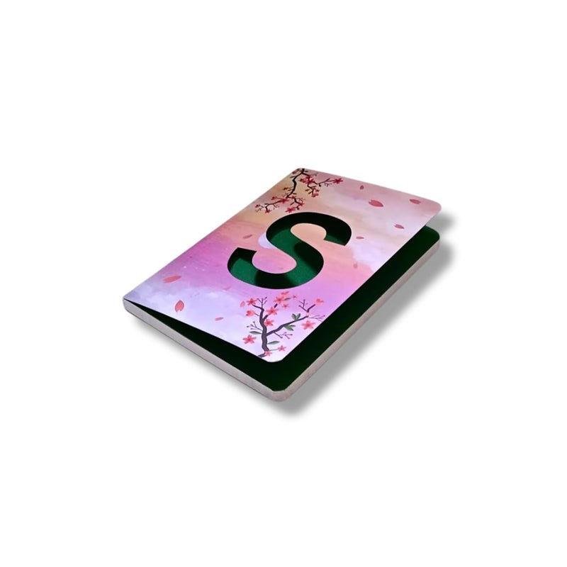 CRAFTOPIX Initial Alphabet S Lasercut Soft Bound Diary Notebook | B6 Size 6" x 4.9" Undated 192 Pages, 80 GSM | Perfect Binding Diary for Office usage, Personal usage, Journal and Personalised gift - Image 1