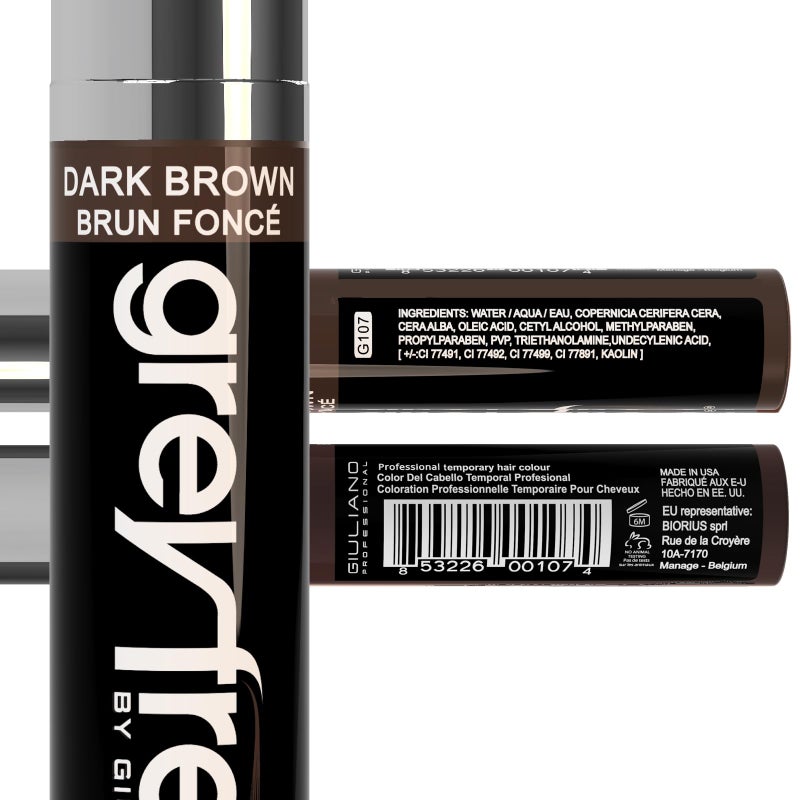 Greyfree Root Touch-Up Hair Mascara Temporary Gray Roots Concealer (DARK BROWN) - Image 4