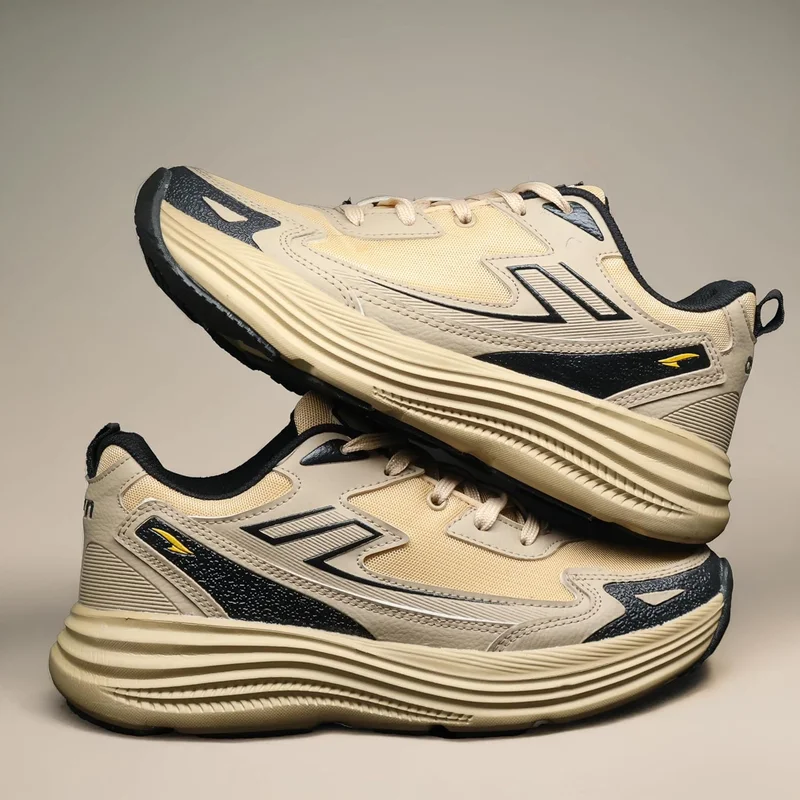 Asian Beige Black Sports Shoes for Men and Boys