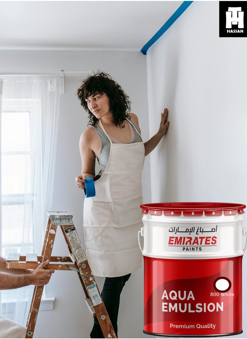 Emirates - Premium 800 White Aqua Emulsion Wall Paint - Smooth & Flat Finish for Interior Walls - Image 1