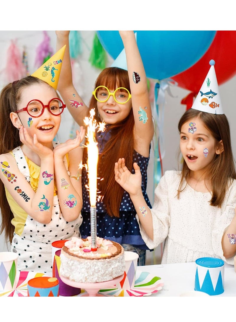 Barakah 30 sheets Glow In The Dark Temporary Tattoos for Kids Waterproof Luminous Fake Tattoo Sticker Mixed Style With Dinosaur Unicorn Mermaid Space Sea Animals - Image 5