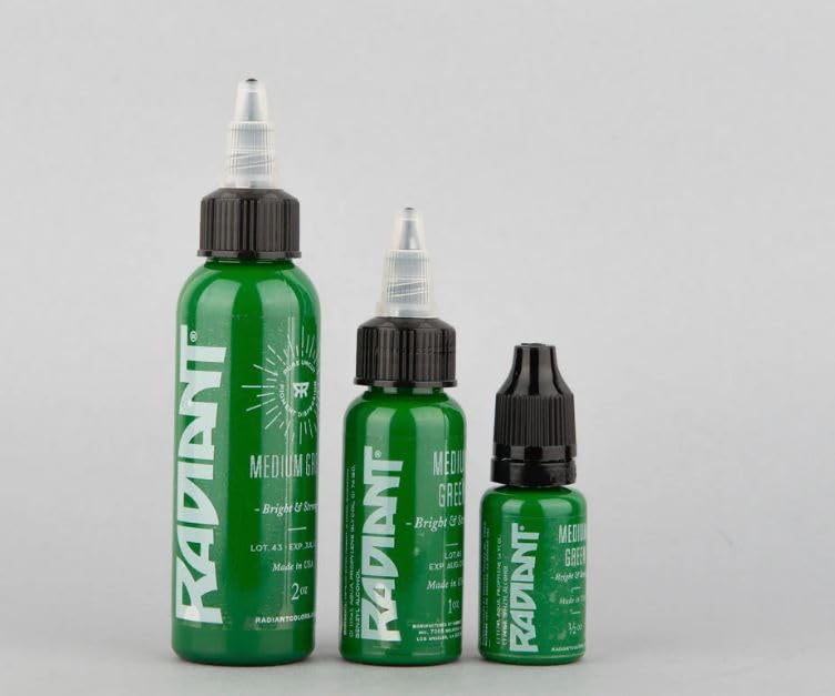 SHIELD PLUS Medium Green Tattoo Ink – 1/2oz (15ml) | Professional Tattoo Pigment for Outlining, Shading & Blending | Rich Green | Vegan, Acrylic-Free, Skin-Safe & Sterile - Image 3