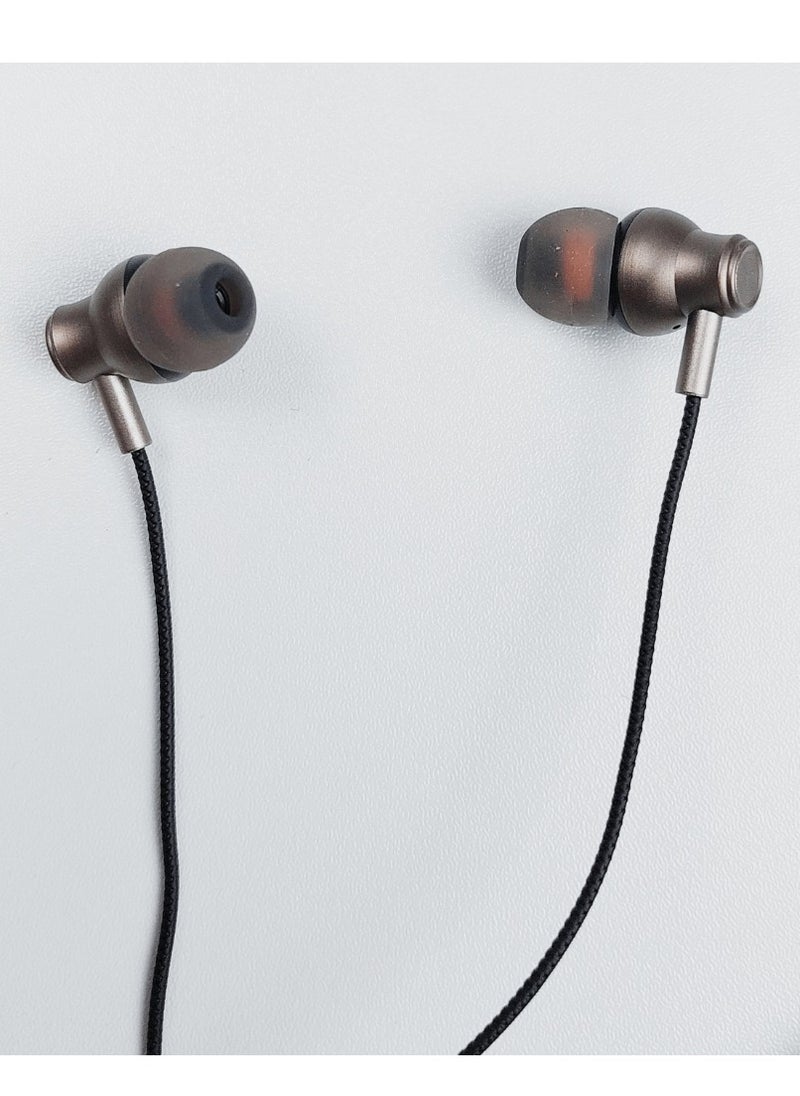 ProOne - ProOne PHF3901 Extra Bass Earphones with Type-C Plug, Hi-Fi Sound, HD Calls & Gaming, 10mm Speakers, Comfortable Fit with 2 Pairs of Silicone Earbuds, Brown - Image 1