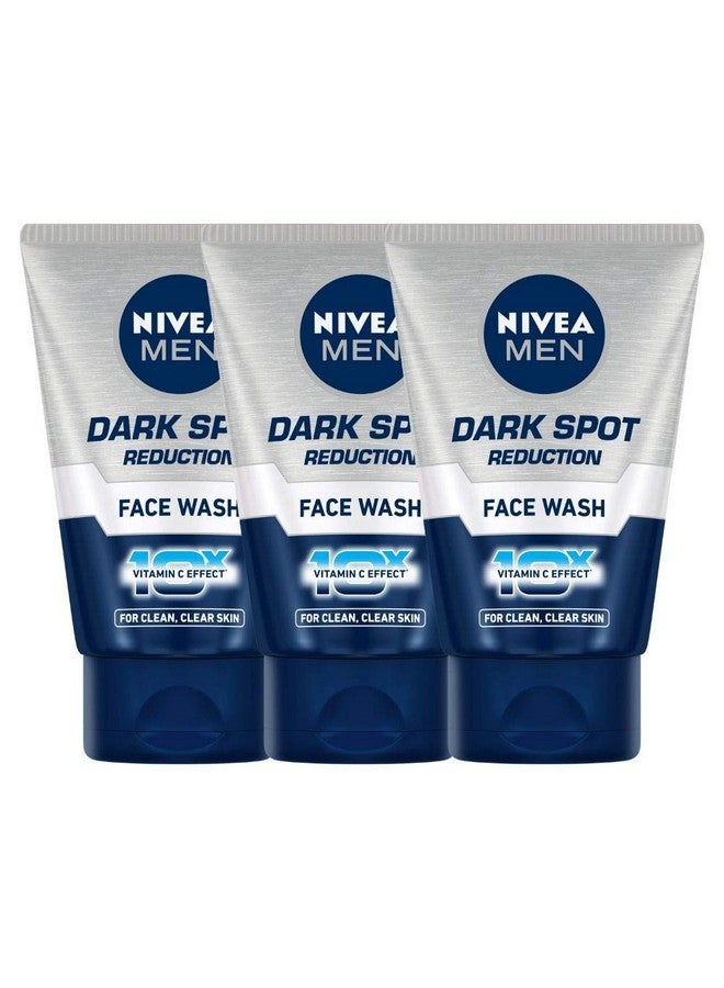 Nivea Men Dark Spot Reduction Face Wash 100 G (Pack Of 3) With Ginko And Ginseng Extracts For Clean Healthy & Clear Skin 10 X Vitamin C Effect For Radiant Skin For Dark Spot Reduction - Image 1