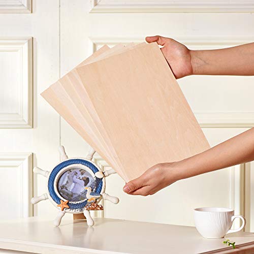 TDOCK 10 Pack Basswood Sheet, 1/16 X 8 X 12 Inch Thin Plywood Wood Sheets for Crafts - Image 5