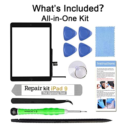 TSIOFO for iPad 9 (9th Gen 2021) A2602 A2603 A2604 A2605 Screen Replacement Glass Touch Digitizer Repair Kit with Home Button & Tools - Only for iPad 9 9th Generation - Image 5
