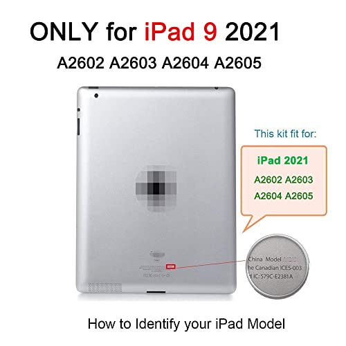 TSIOFO for iPad 9 (9th Gen 2021) A2602 A2603 A2604 A2605 Screen Replacement Glass Touch Digitizer Repair Kit with Home Button & Tools - Only for iPad 9 9th Generation - Image 2