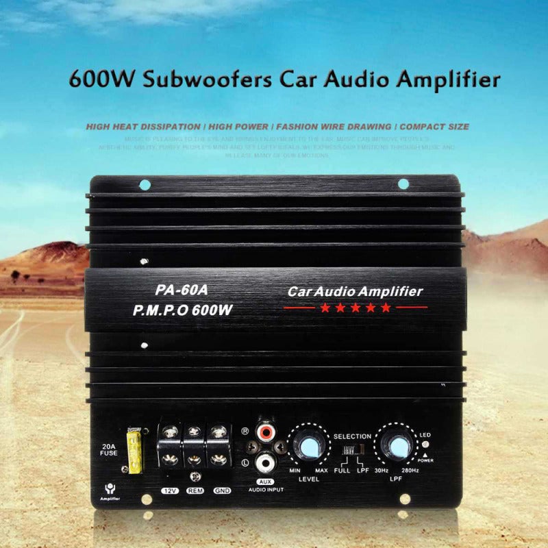 Car Amplifier Board 600W Black - 3 Protection Modes Stable Efficient Operation Stereo Power Amplifier for Car Audio System Upgrade - Image 3