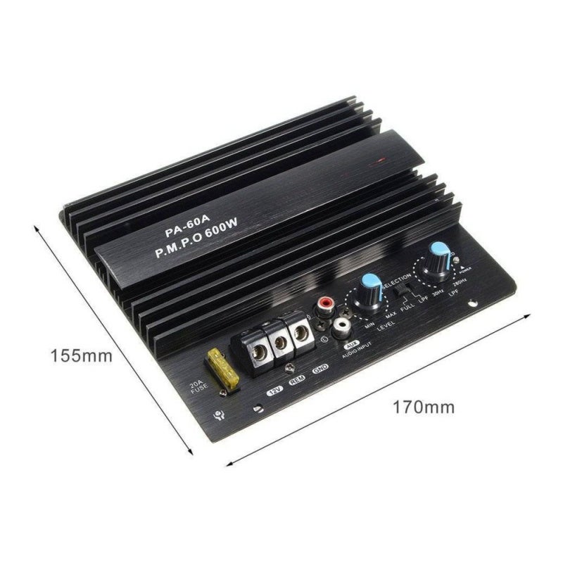 Car Amplifier Board 600W Black - 3 Protection Modes Stable Efficient Operation Stereo Power Amplifier for Car Audio System Upgrade - Image 5
