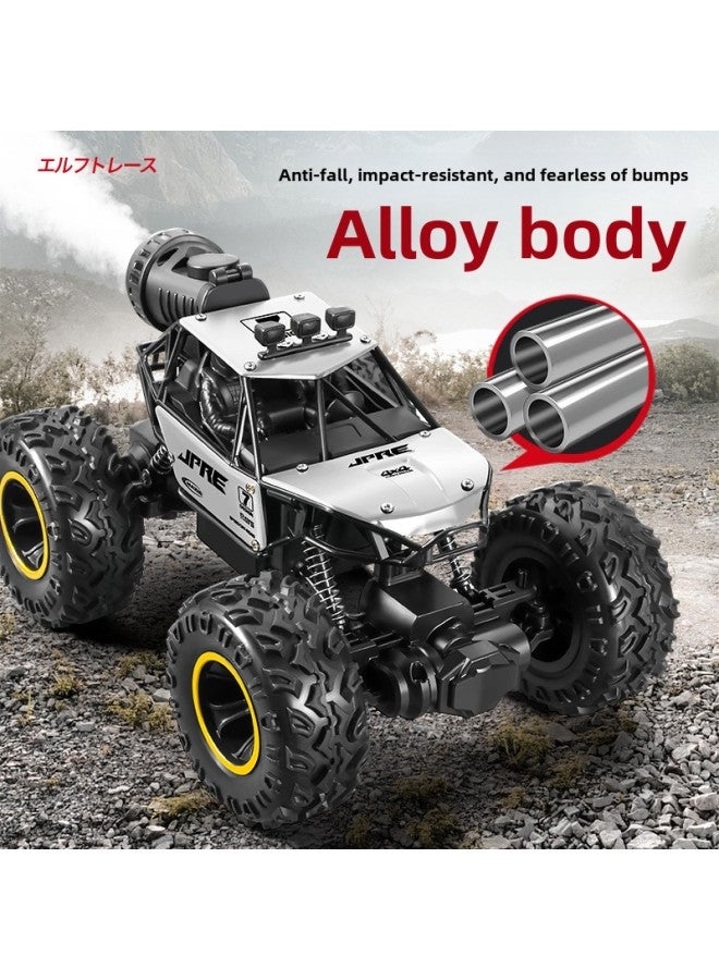 Alloy High-speed Off-road Vehicle Children's High-speed Four-wheel Drive Remote Control Car Charging Remote Control Climbing Toy Car Gifts-color:Black (with Spray)-scale:Dual Battery Version - Image 4